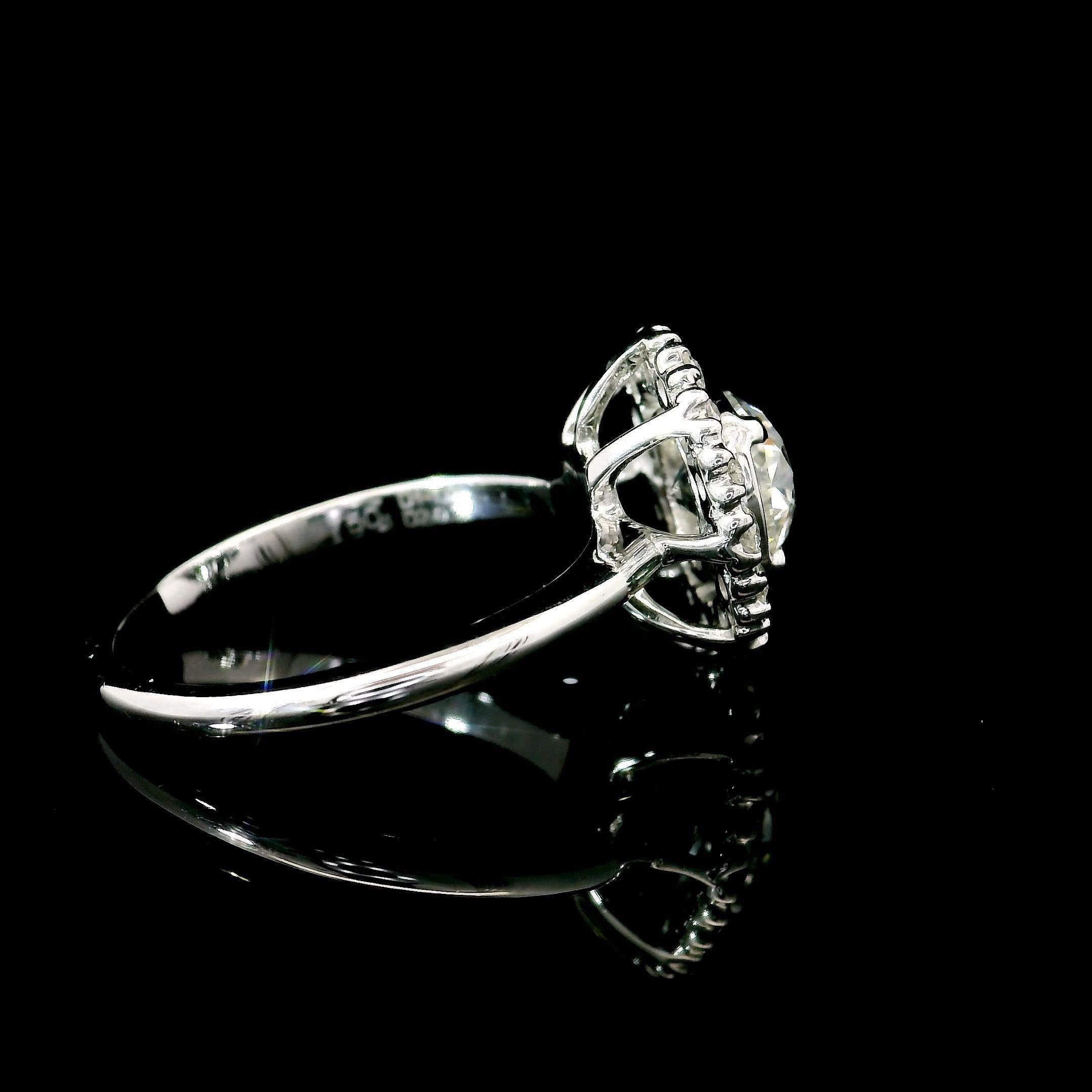 GIA Certified 1.00 Carat H Colour VS2 Clarity Diamond For Sale 2