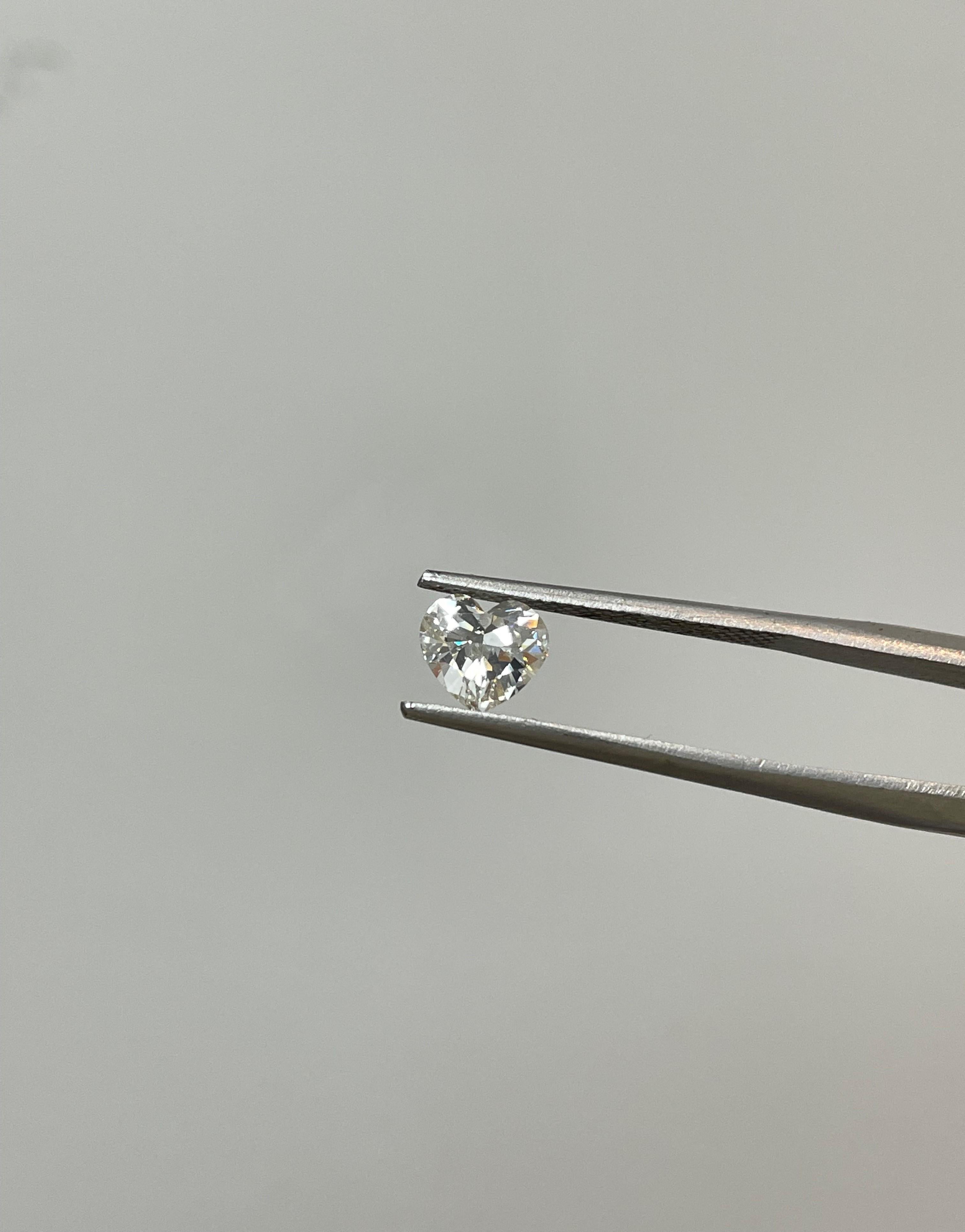 Taille brillant Diamant naturel en forme de cœur brillant de 1,00 carat de couleur G et de pureté SI1, certifié par le GIA en vente