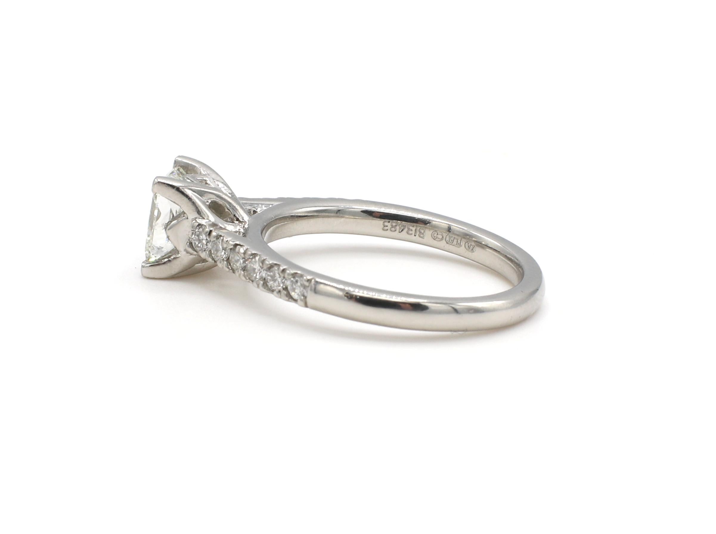 Modern GIA Certified 1.00 Carat I SI1 Princess Cut Diamond Platinum Engagement Ring
