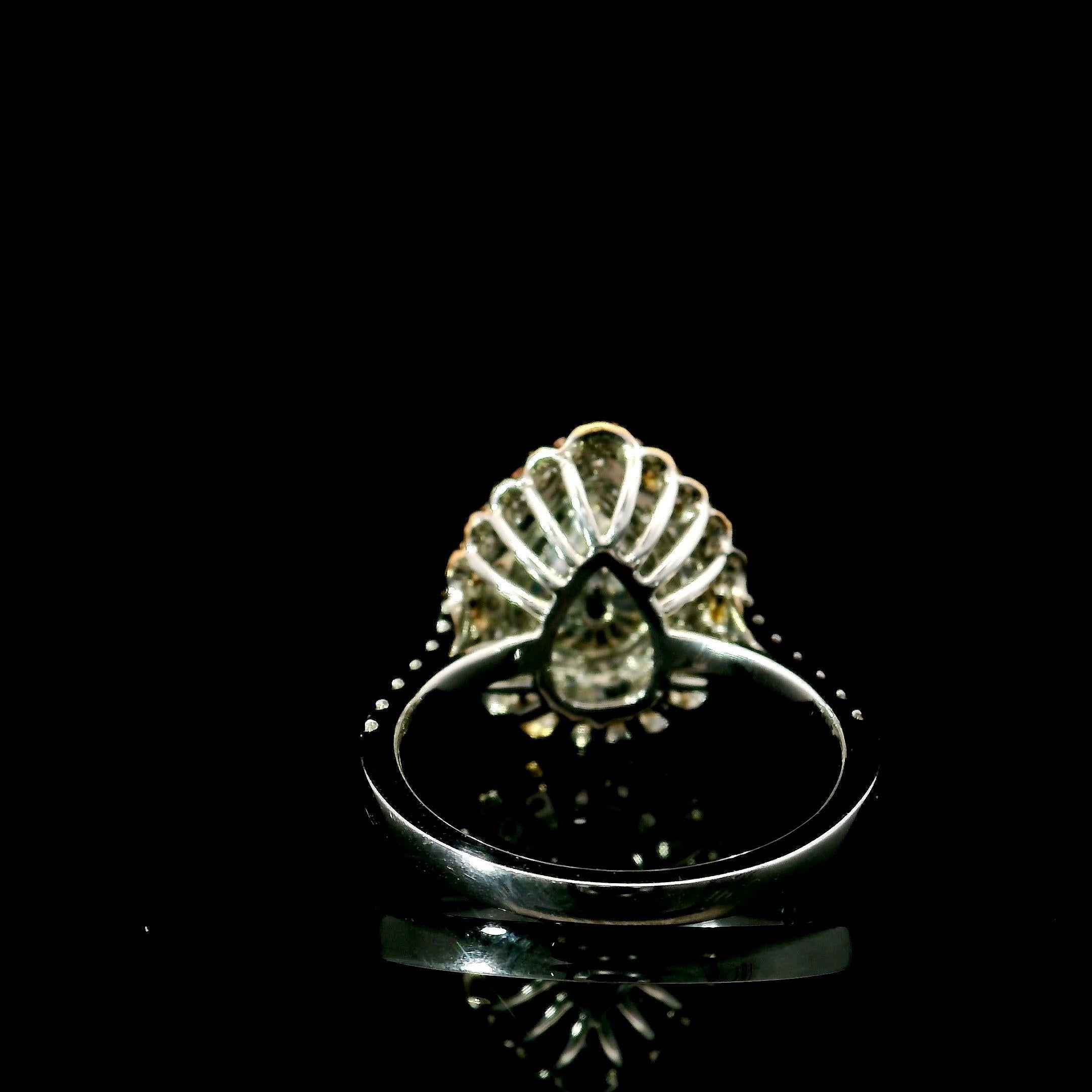 da uomo o donna Anello con diamante certificato GIA da 1,00 carati di colore marrone rosato chiaro con purezza I1 in vendita
