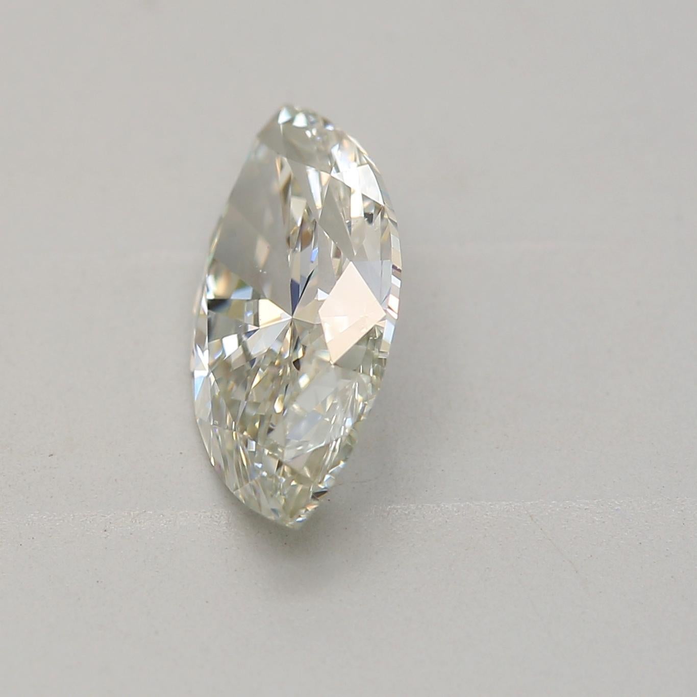 Marquise Cut GIA Certified 1.00 Carat Light Yellow Green VS2 Clarity Diamond For Sale