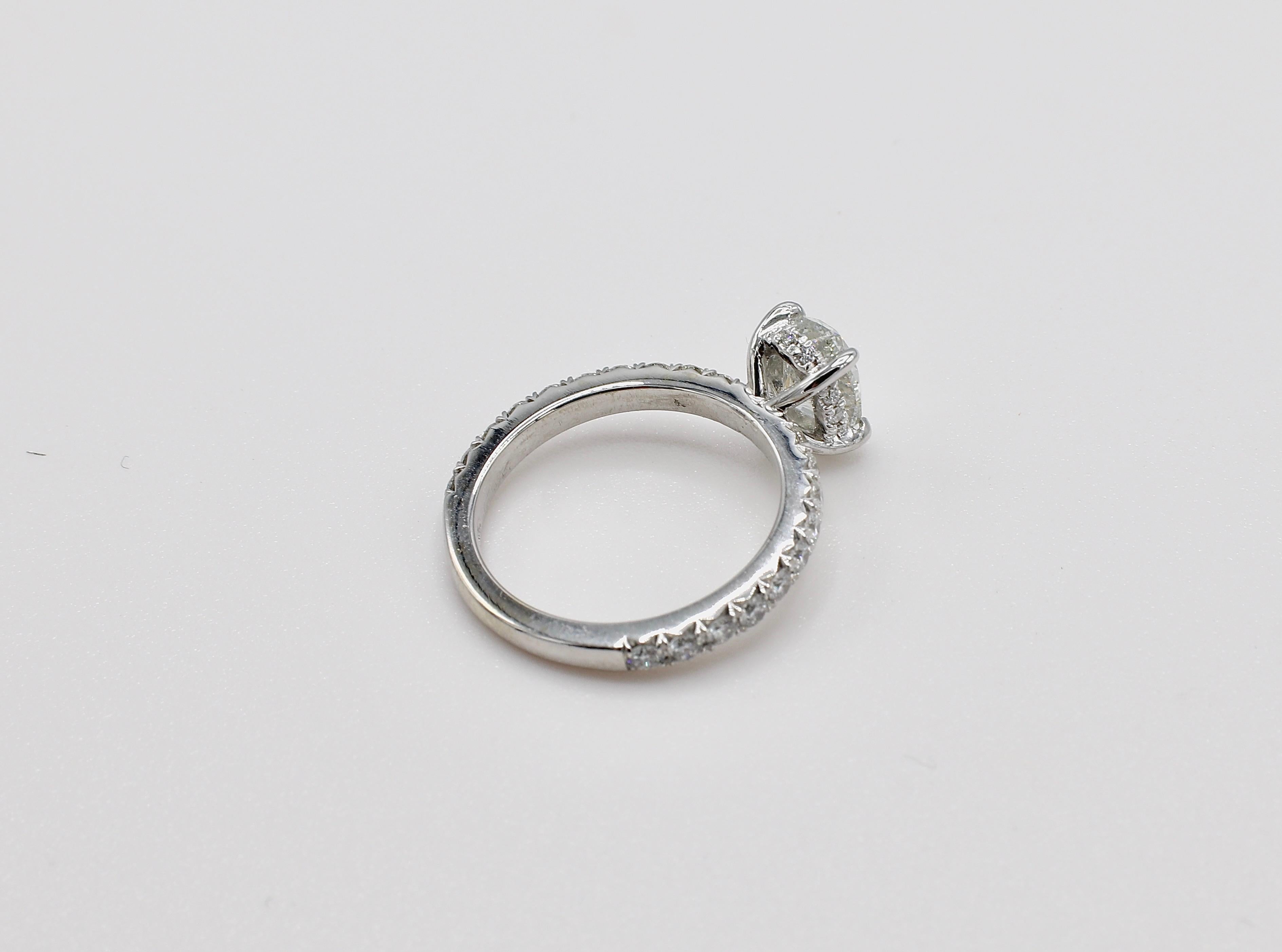 0.8 carat oval diamond ring