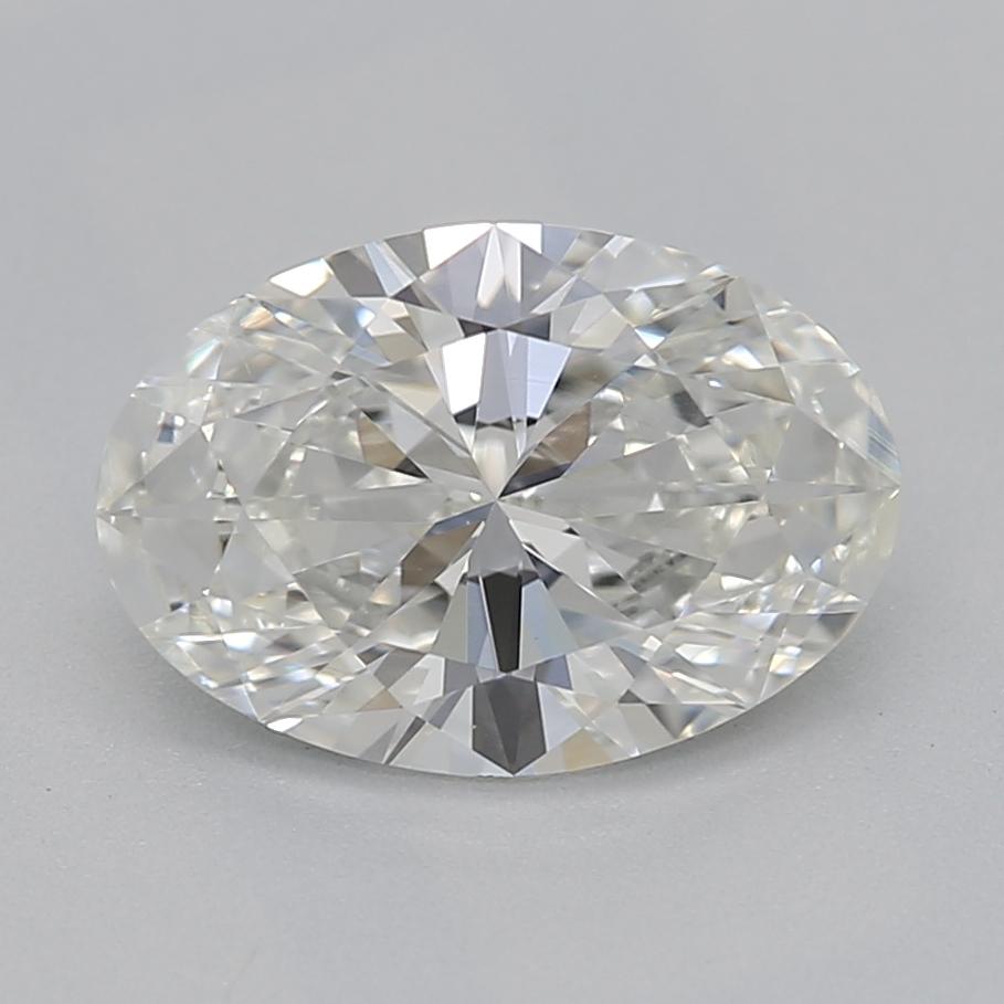 Anillo de diamantes de oro blanco de 18 quilates con pavé francés ovalado de 1,00 quilates certificado por GIA en venta 1