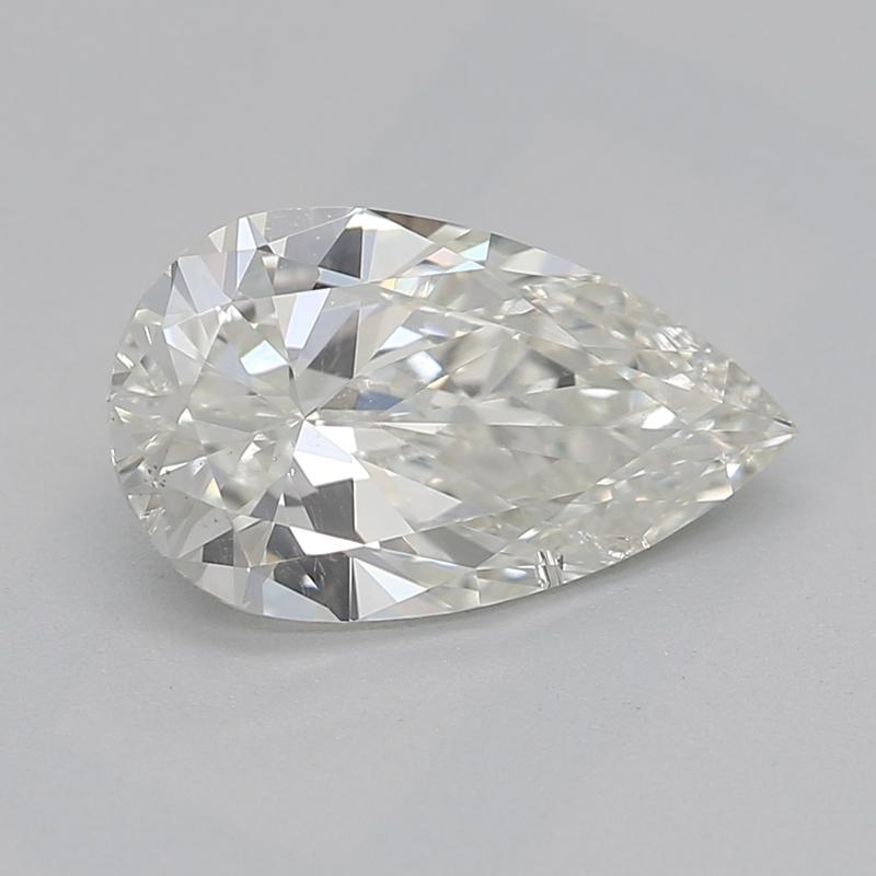 Elevate your jewelry collection with this stunning diamond ring, featuring a breathtaking pear diamond at its heart, weighing 1.00 , classified as J and SI2. The exceptional craftsmanship is evident in the exquisite design, where the luminous center
