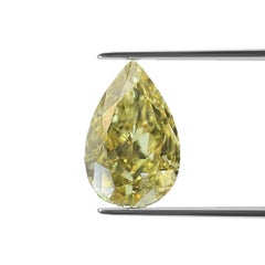 GIA Certified 1.00 Carat Pear Brilliant Fancy Brownish Yellow Natural Diamond