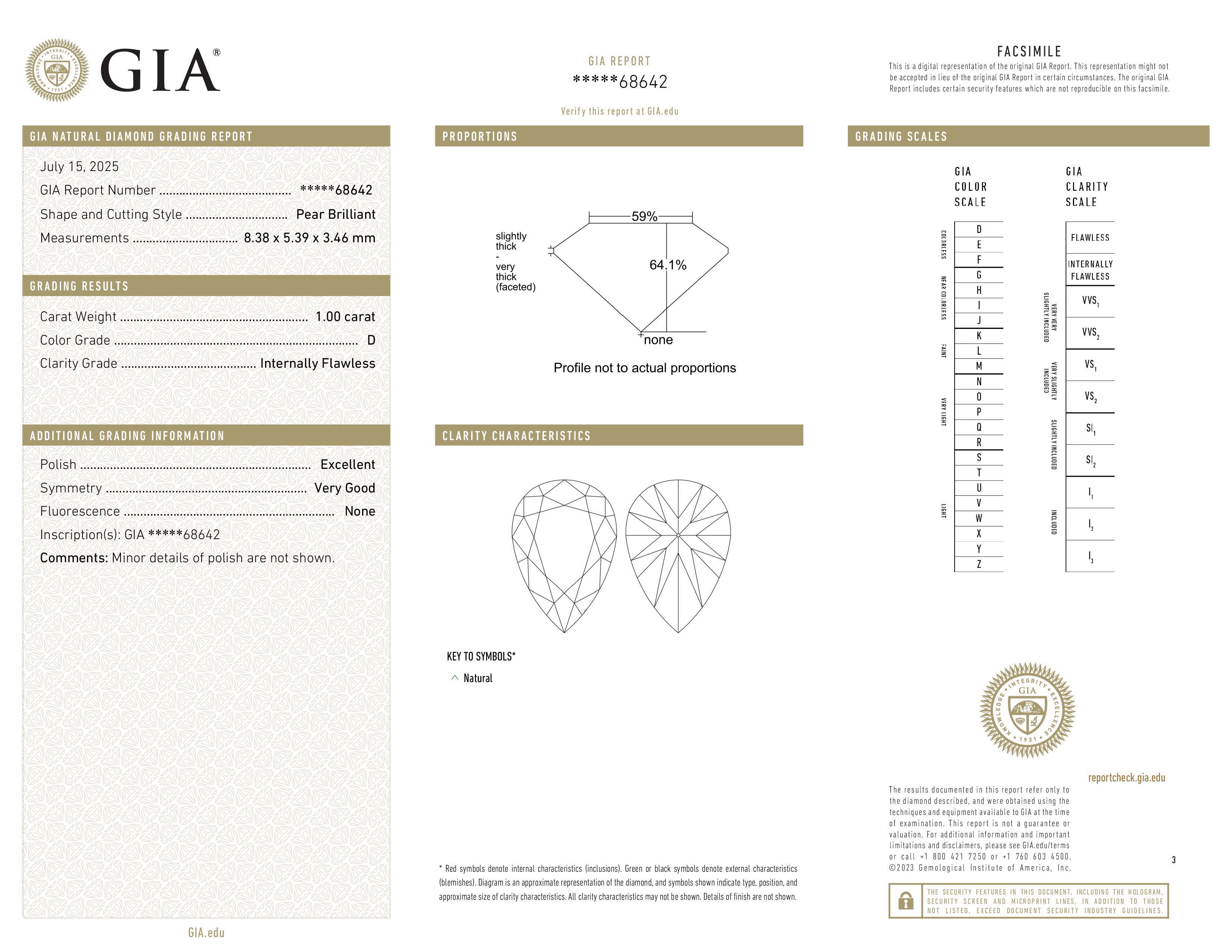 Pendentif certifié GIA, diamant taille poire de 1,00 carat, couleur F, pureté VVS2 Unisexe en vente