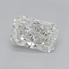 GIA Certified 1.00 Carat Radiant Hidden Halo Pave  Bague en diamant