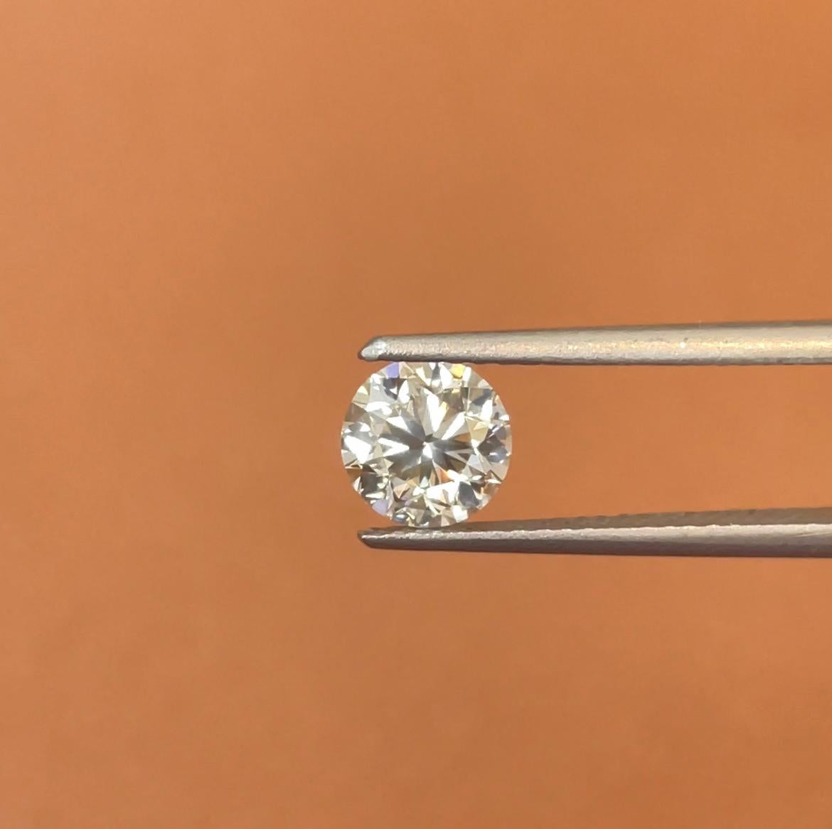 Gia zertifizierter 1,00 Karat runder Brillant L SI2 natürlicher Diamant (Brillantschliff) im Angebot