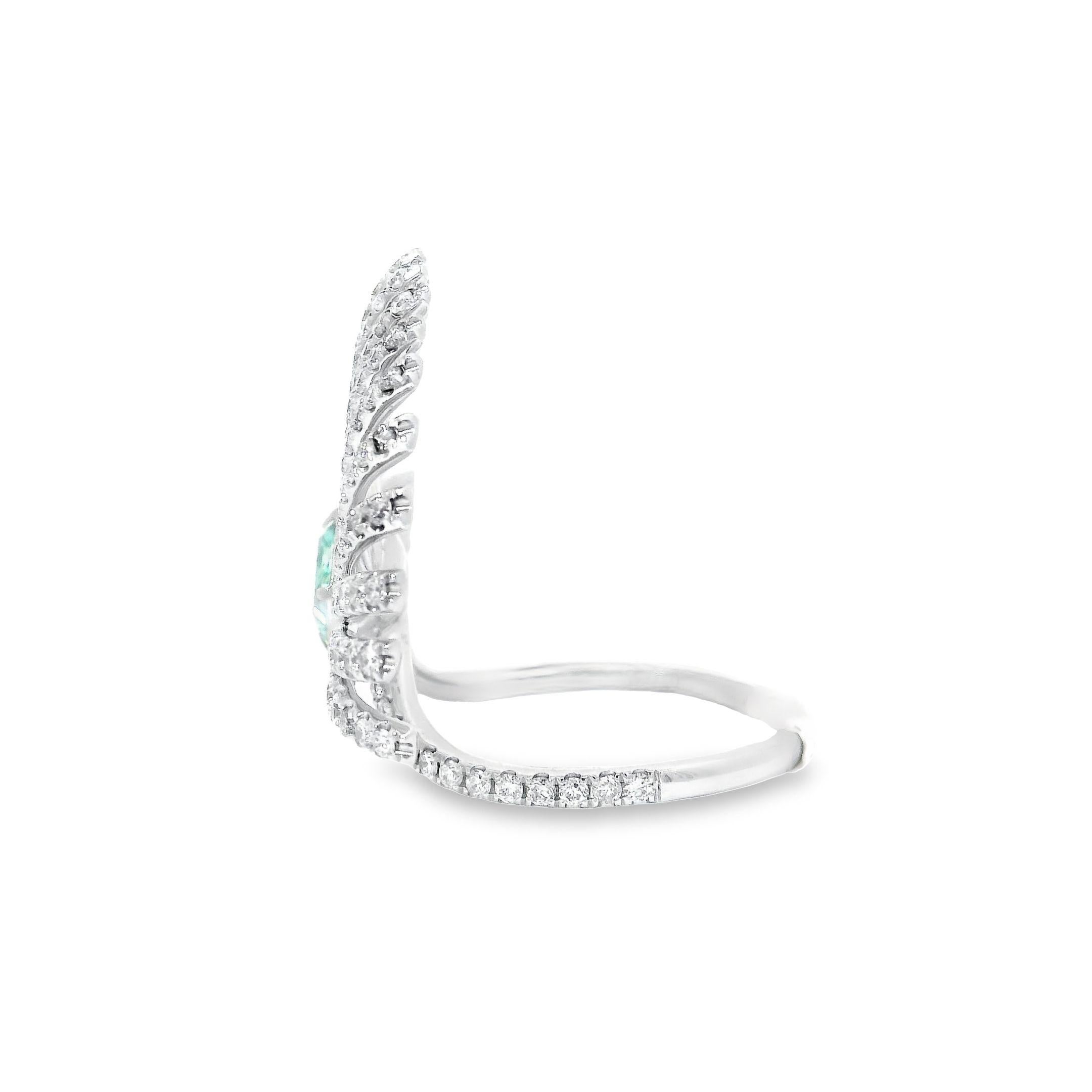 GIA Certified 1.00 Carat Very Light Green Yellow SI1 Clarity Diamond Ring For Sale 1