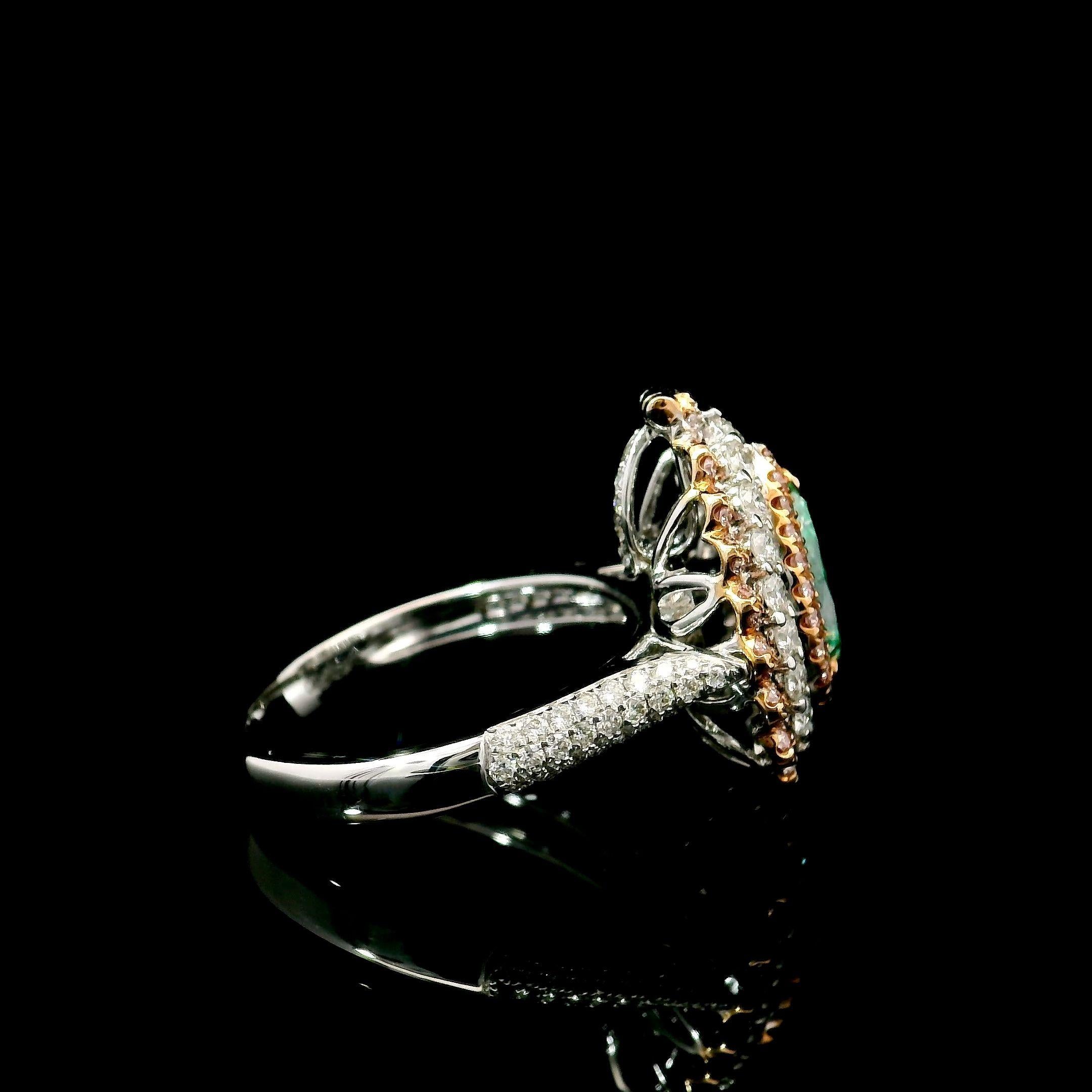 GIA Certified 1.00 Carat Very Light Green Yellow SI1 Clarity Diamond Ring For Sale 2