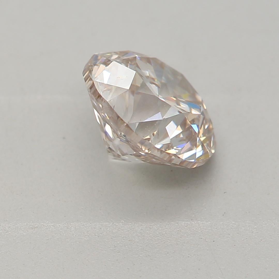 Women's or Men's GIA Certified 1.00 Carat Very Light Pinkish Brown SI2 Clarity Diamond For Sale