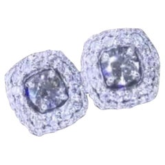 GIA zertifiziert 1,00 Karat Rund Brillant Form D Farbe 18K Gold Ohrringe