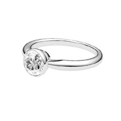 GIA Certified 1.00 Ct E-F Color VS Clarity Solitary Round Diamond Bezel Classic