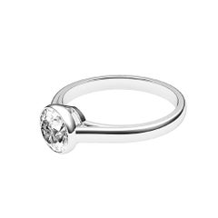 GIA Certified 1.00 Ct E-F Color VS Clarity Solitary Round Diamond Bezel Triump