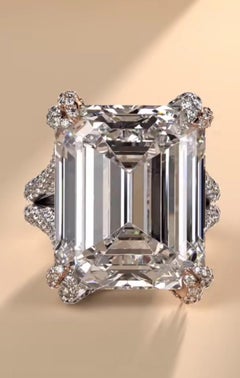 GIA Certified 10.00 Carat FLAWLESS Clarity D Color Platinum Ring