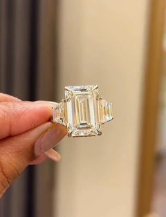 GIA Certified 10.00 Carat FLAWLESS Clarity D Color Platinum Ring