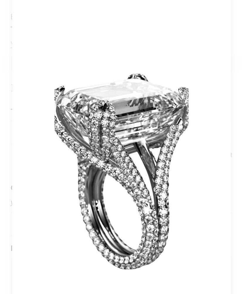Emerald Cut GIA Certified 10.00 Carat FLAWLESS Clarity D Color Platinum Ring For Sale