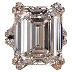 GIA Certified 10.00 Carat FLAWLESS Clarity D Color Platinum Ring