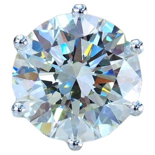 GIA-zertifizierter 10,00 Karat natürlicher Diamant  18 Karat Gold Solitär-Ring 