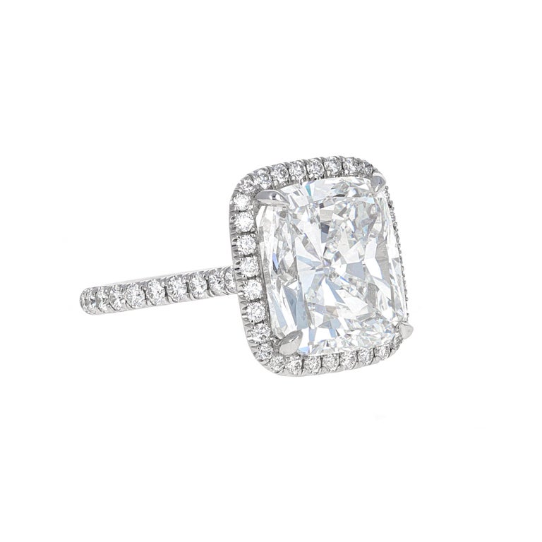 GIA Certified, 10.01 Carat Cushion Modified Brilliant Engagement Ring