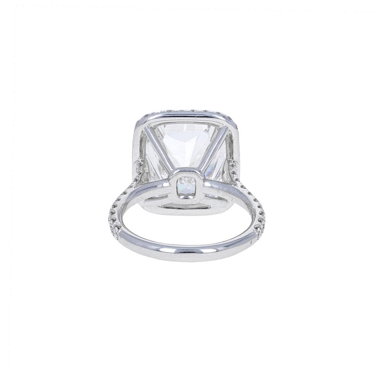 GIA Certified, 10.01 Carat Cushion Modified Brilliant Engagement Ring