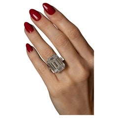 GIA Certified 10.01 Carat Emerald Cut Diamond Platinum Engagement Ring