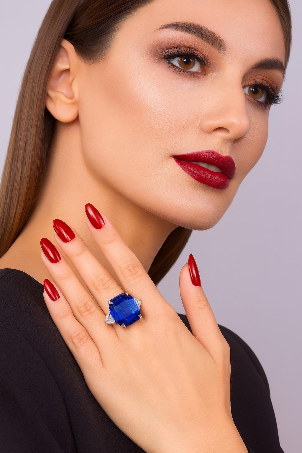 GIA Certified 10.02 Carat Ceylon Sapphire Diamond Platinum Ring

This exceptional cocktail ring showcases a magnificent 10.02 carat vivid blue sapphire of Ceylon (Sri Lanka) origin, certified by Bellerophon Gemlab. The sapphire is beautifully cut in
