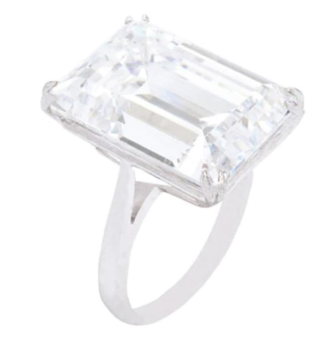 Gia Certified 7 Carat Emerald Cut Diamond Ring VS2 Clarity