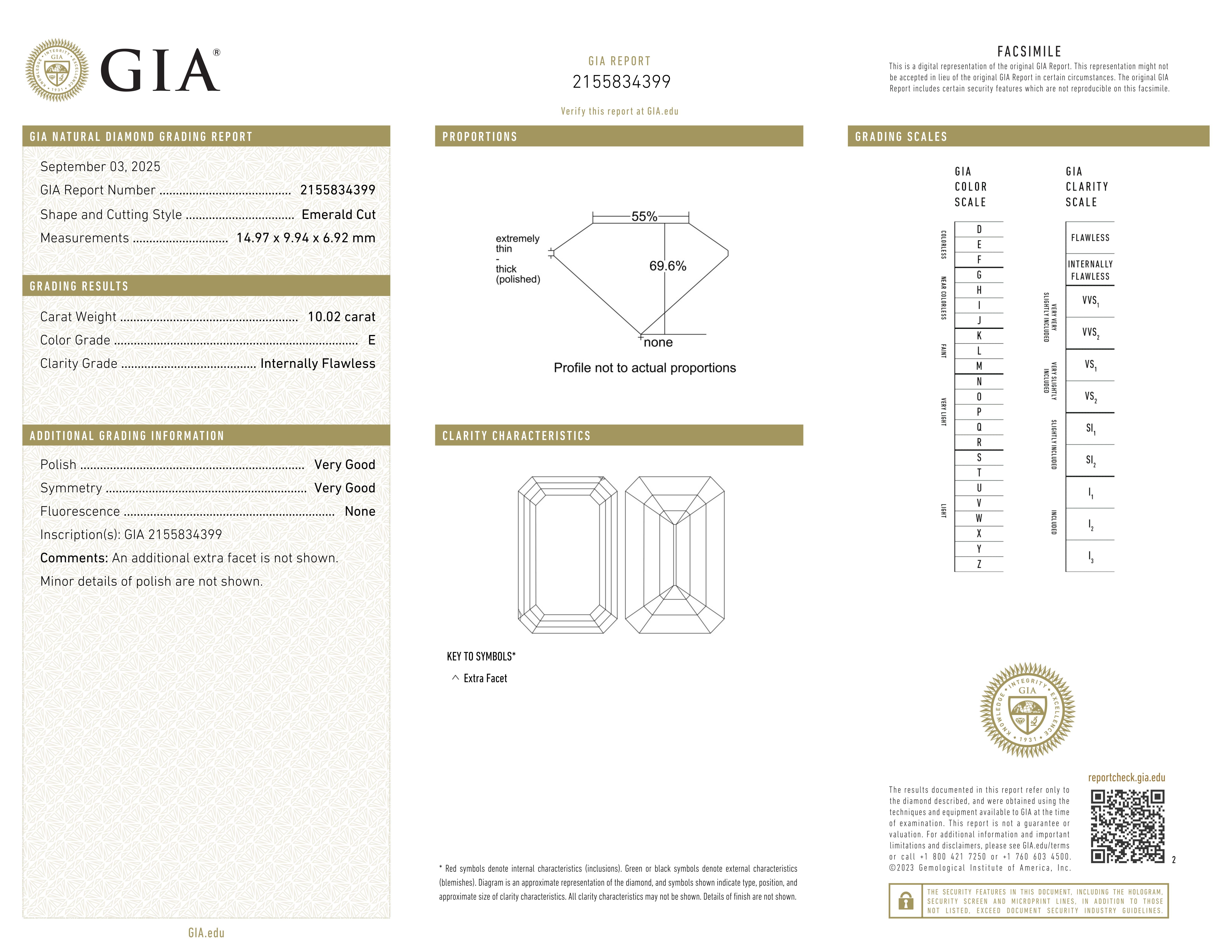 GIA-zertifizierter 10,02-Karat-Diamantring mit Smaragdschliff im Zustand ��„Neu“ im Angebot in Chicago, IL