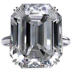 GIA Certified 10.02 Carat Emerald Cut Diamond Ring