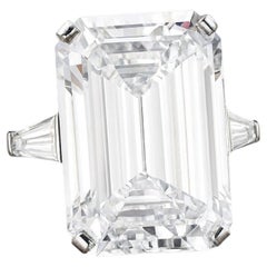 GIA Certified 10.02 Carat Emerald Cut Diamond Ring