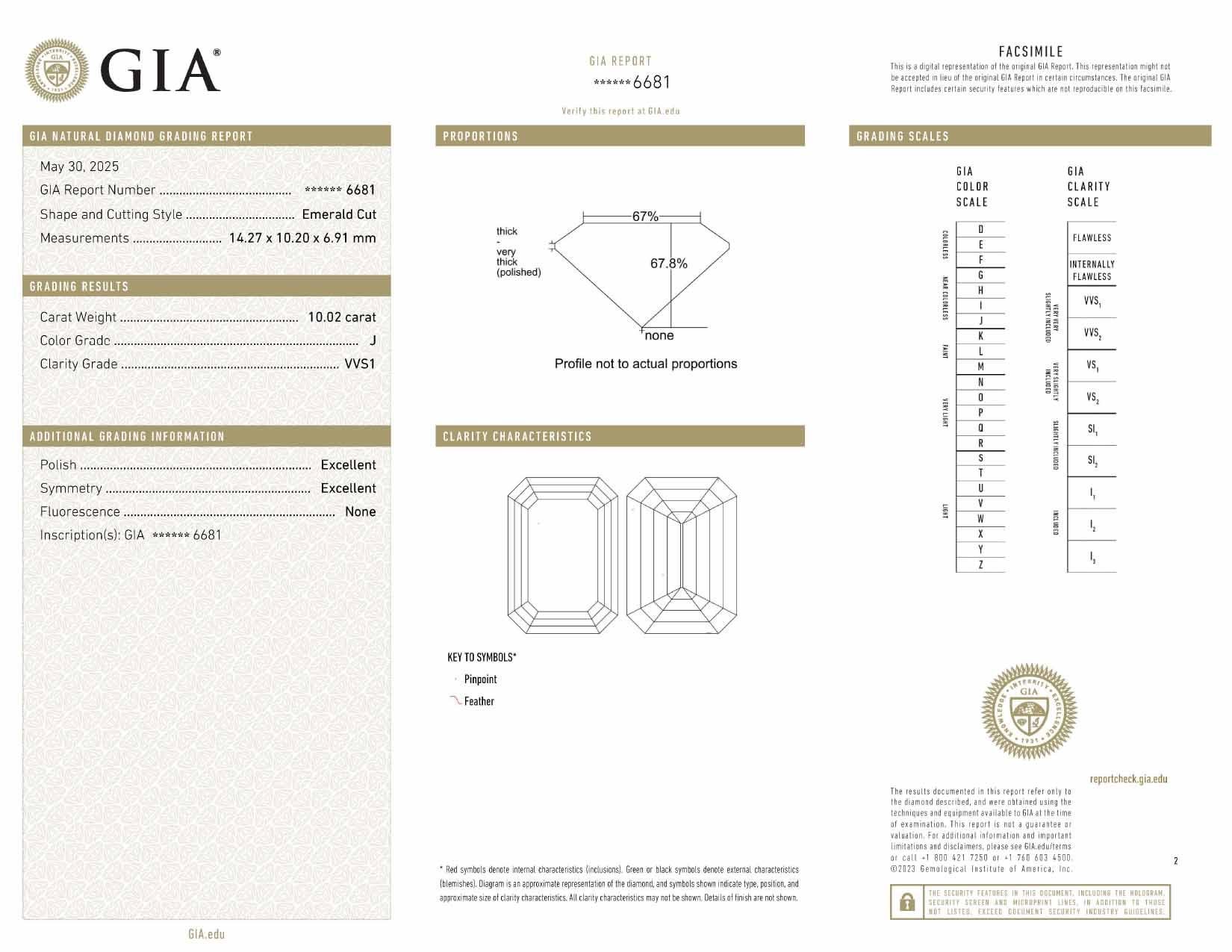 GIA-zertifizierter 10 Karat Diamant im Smaragdschliff  Ring aus Platin im Zustand „Neu“ im Angebot in Chicago, IL