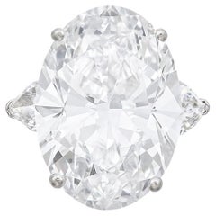 Bague en platine certifiée GIA 10,02 carats F VVS1 Diamant ovale brillant