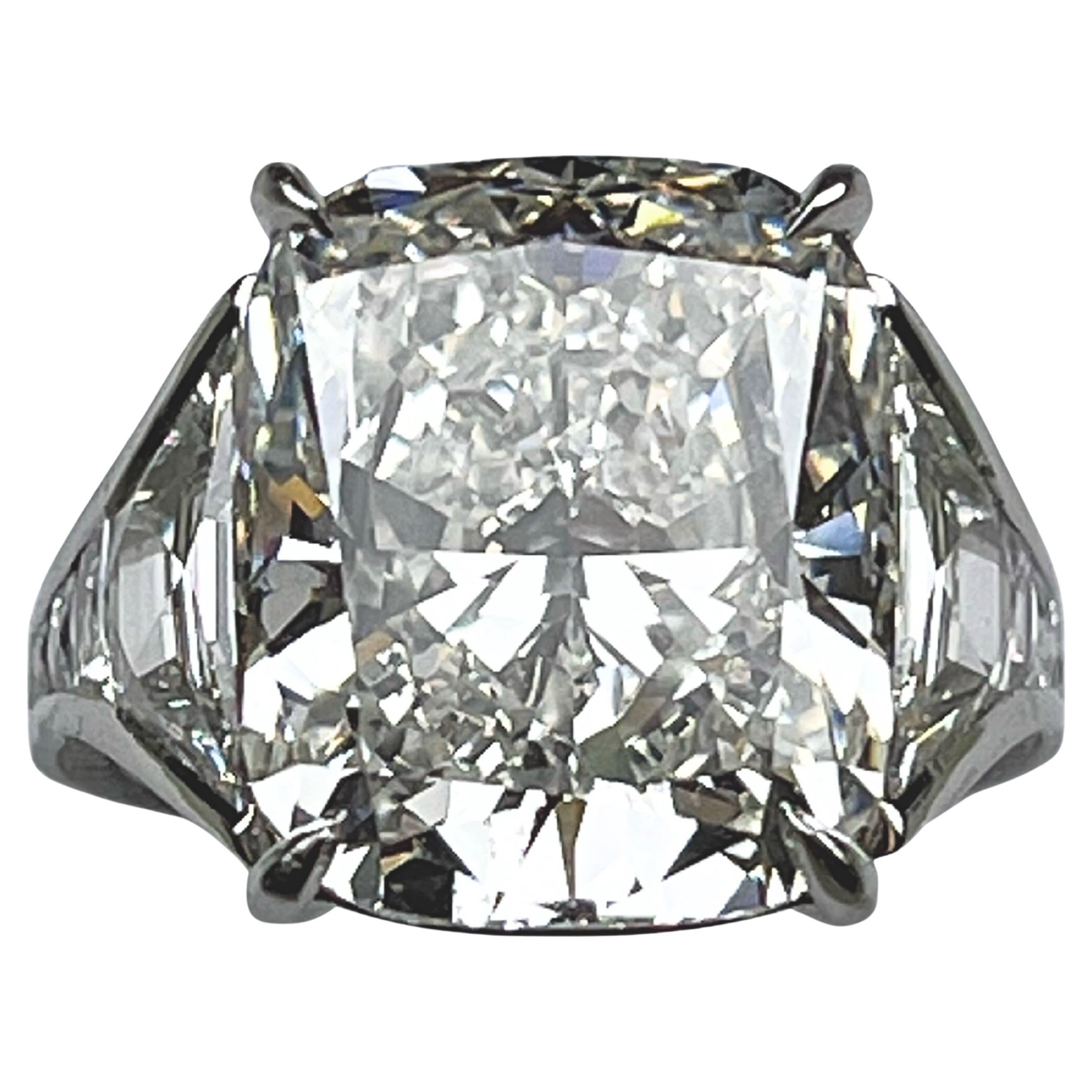 GIA Certified 10.02 Carat Princess Cut Diamond Ring at 1stDibs ...