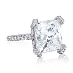GIA Certified 10.02 Carat Princess Cut Diamond Ring