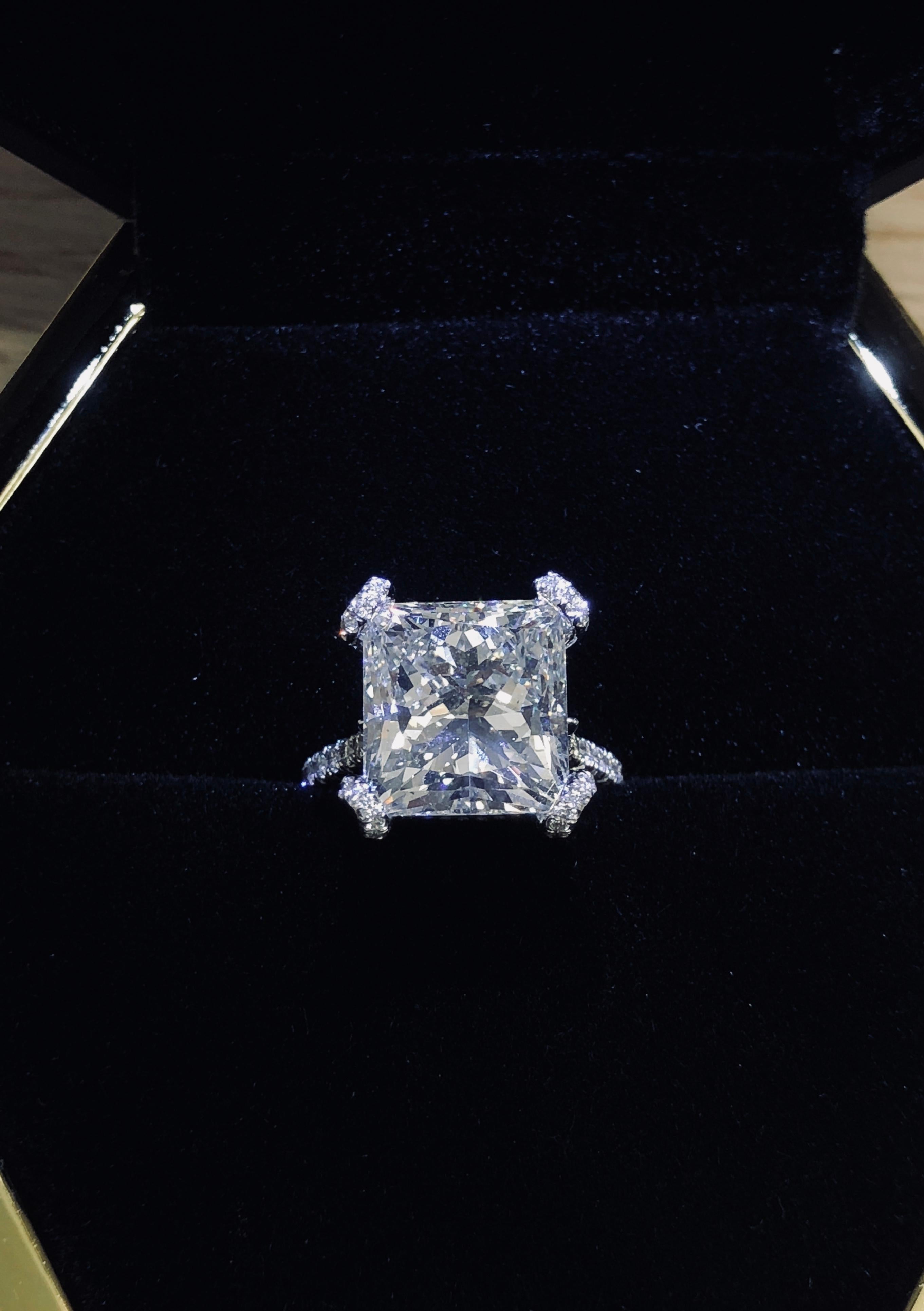 rectangular princess cut diamond ring
