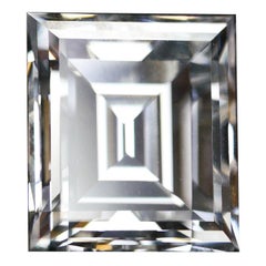 GIA Certified 10.03 Rectangular Step, Carre Cut VVS1 Diamond