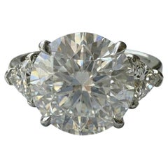 GIA Certified 10.04 Carat G Color Internally Flawless Round Diamond Ring