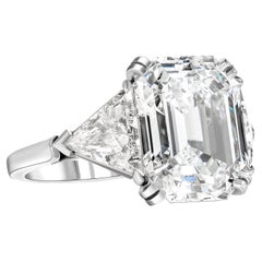 GIA Certified 10.05 Carat  E VVS2 Emerald Cut Diamond Engagement Ring