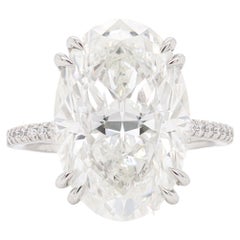 GIA Certified 10.05 Carat Oval Cut Solitaire Ring