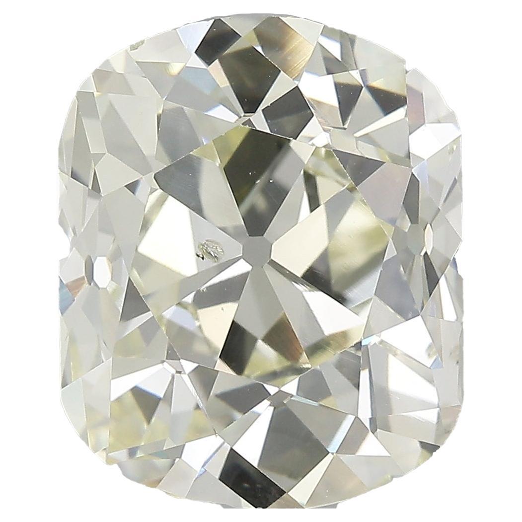 GIA Certified 10.08 Old Mine Rectangular Brilliant W-X, SI2 Natural Diamond