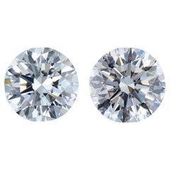 GIA Certified 1.00ct Pair of Round-Shaped Diamonds