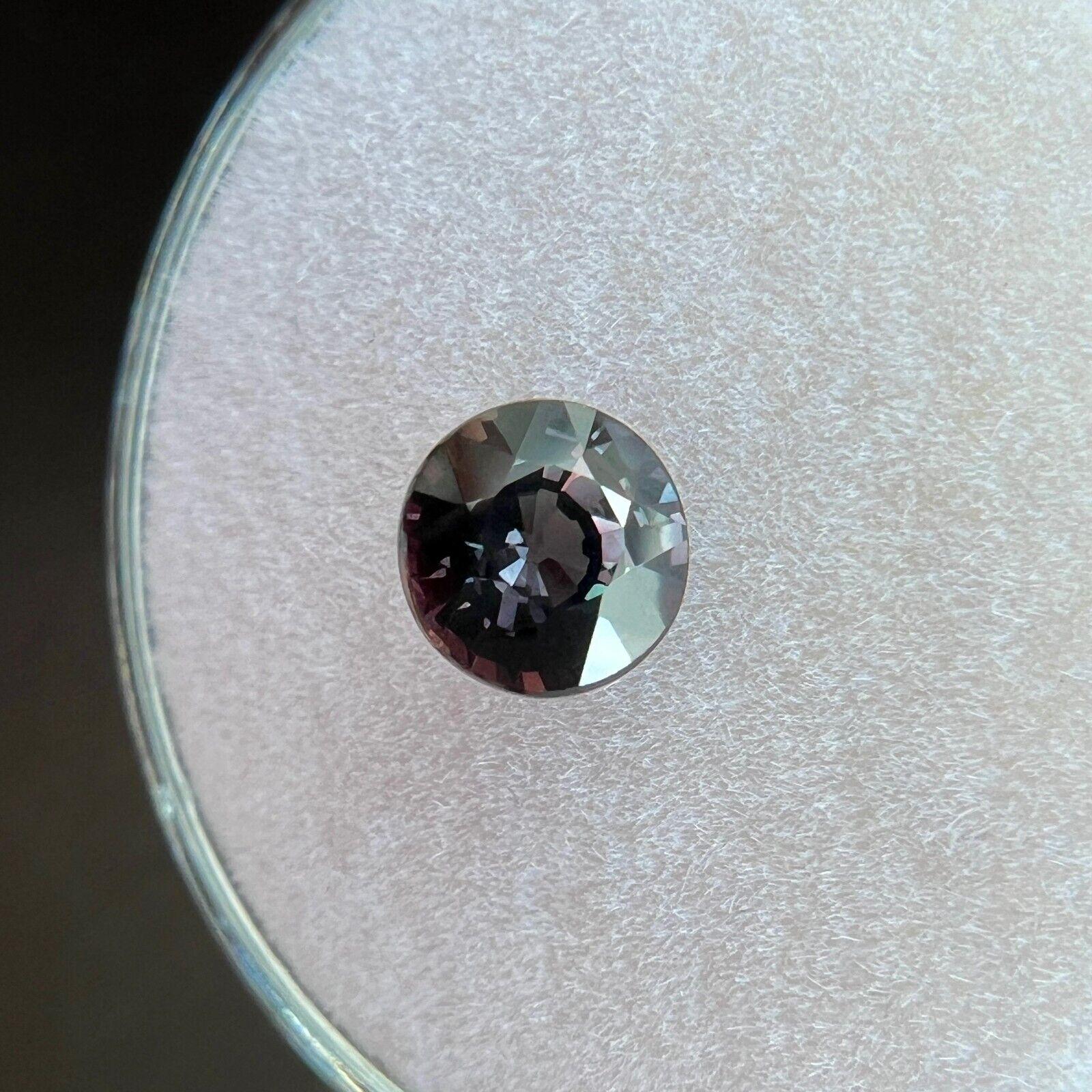 Gia Certified 1.00ct Red Purple Sapphire Natural Untreated Round Cut Rare Gem For Sale 1