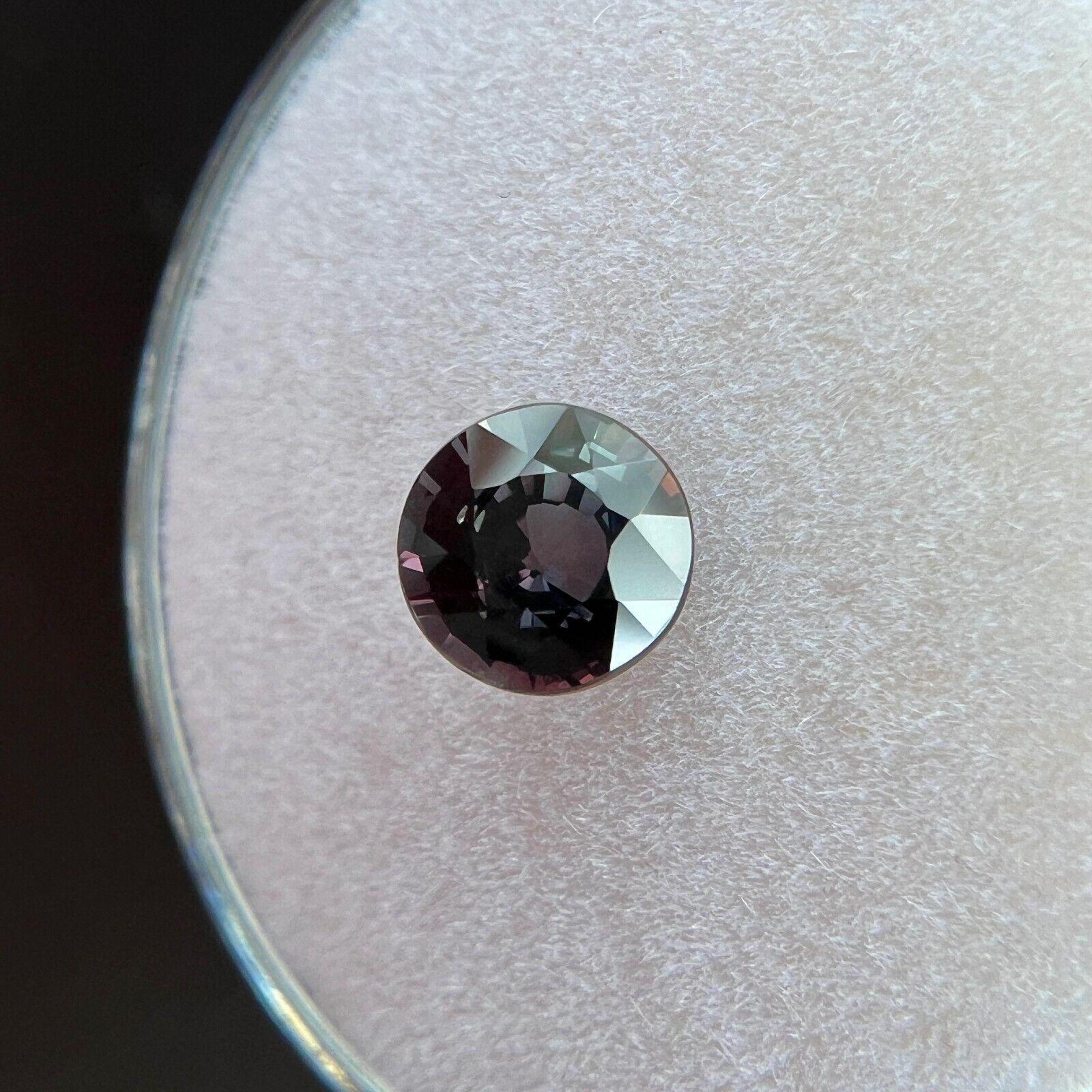 Gia Certified 1.00ct Red Purple Sapphire Natural Untreated Round Cut Rare Gem For Sale 3