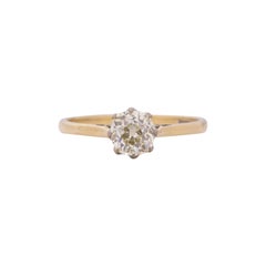 GIA Certified 1.01 Carat Art Deco Diamond 18 Karat Yellow Gold Engagement Ring