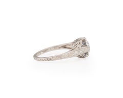 GIA Certified 1.01 Carat Art Deco Diamond Platinum Engagement Ring