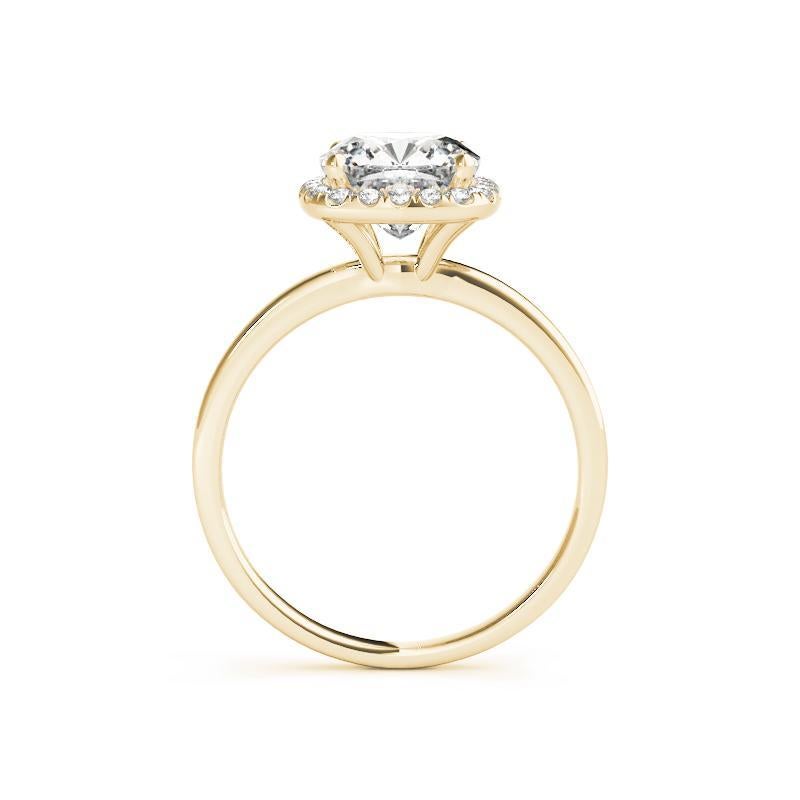 Donna GIA Certified 1.01 Carat Basket Set Square Cushion Halo Diamond Ring in vendita