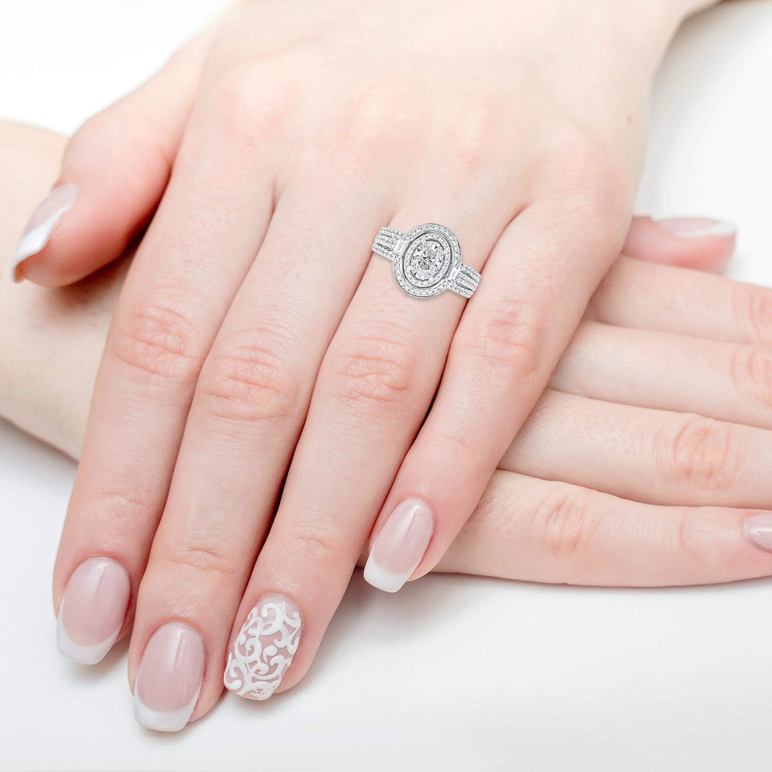 Anillo de diamantes incoloro e internamente impecable certificado por GIA de 1,01 quilates en Nuevo estado para la venta en New York, NY