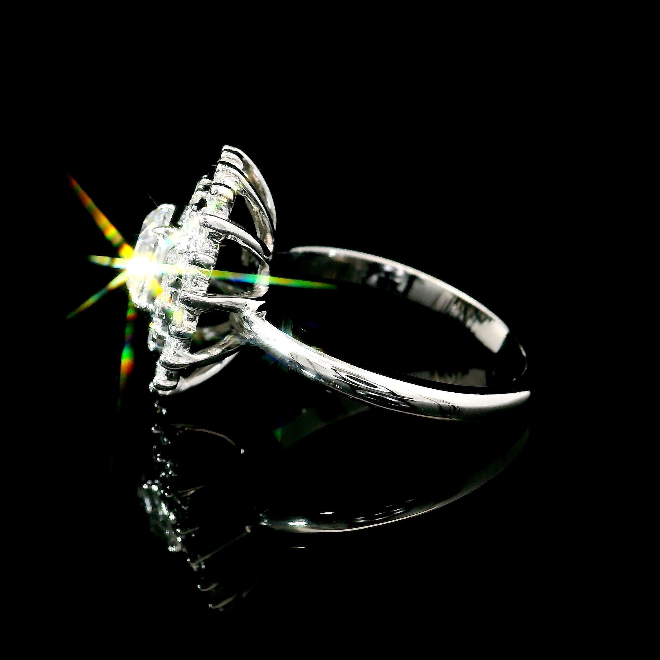 GIA Certified 1.01 Carat D Colour VS1 Clarity Diamond Ring For Sale 1