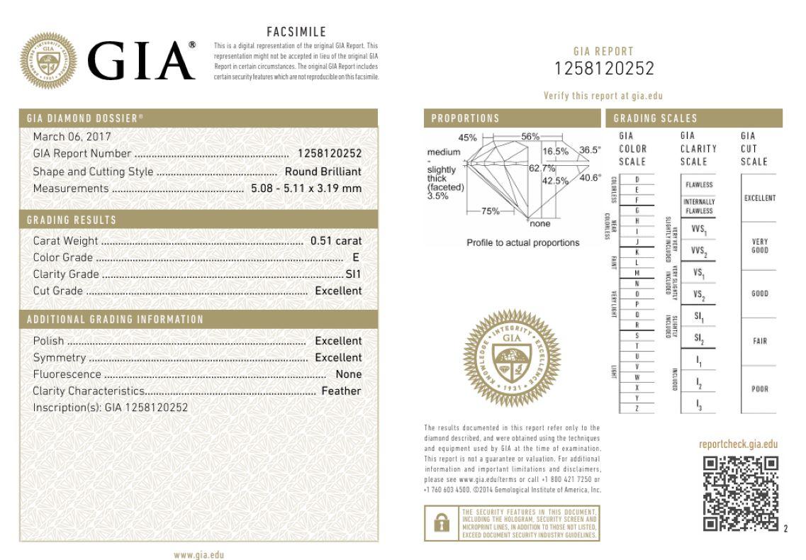 Boucles d'oreilles en or blanc 18 carats avec diamant certifié GIA de 1,01 carat en vente 1